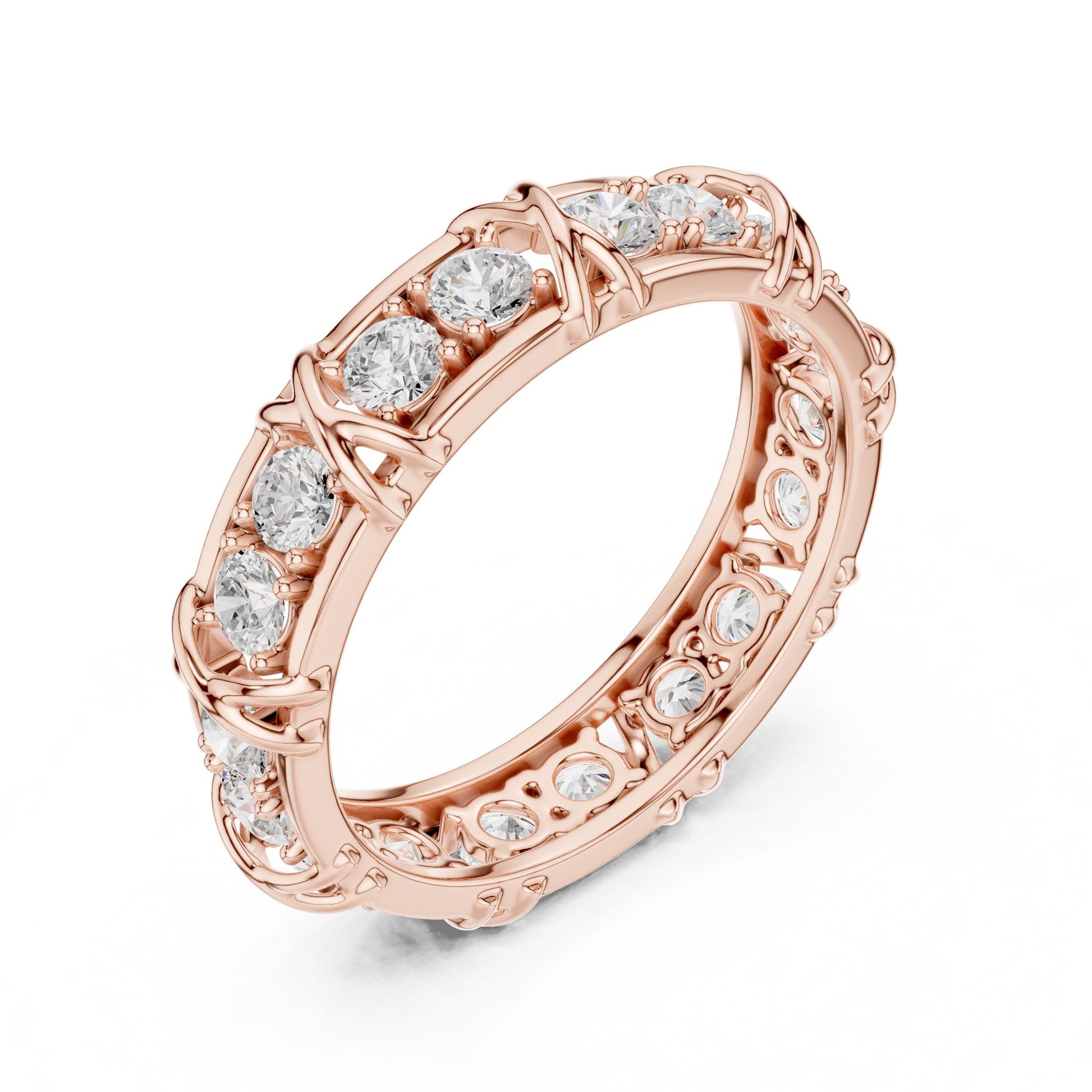 Men's Round Lab Grown Diamond Vintage Ring