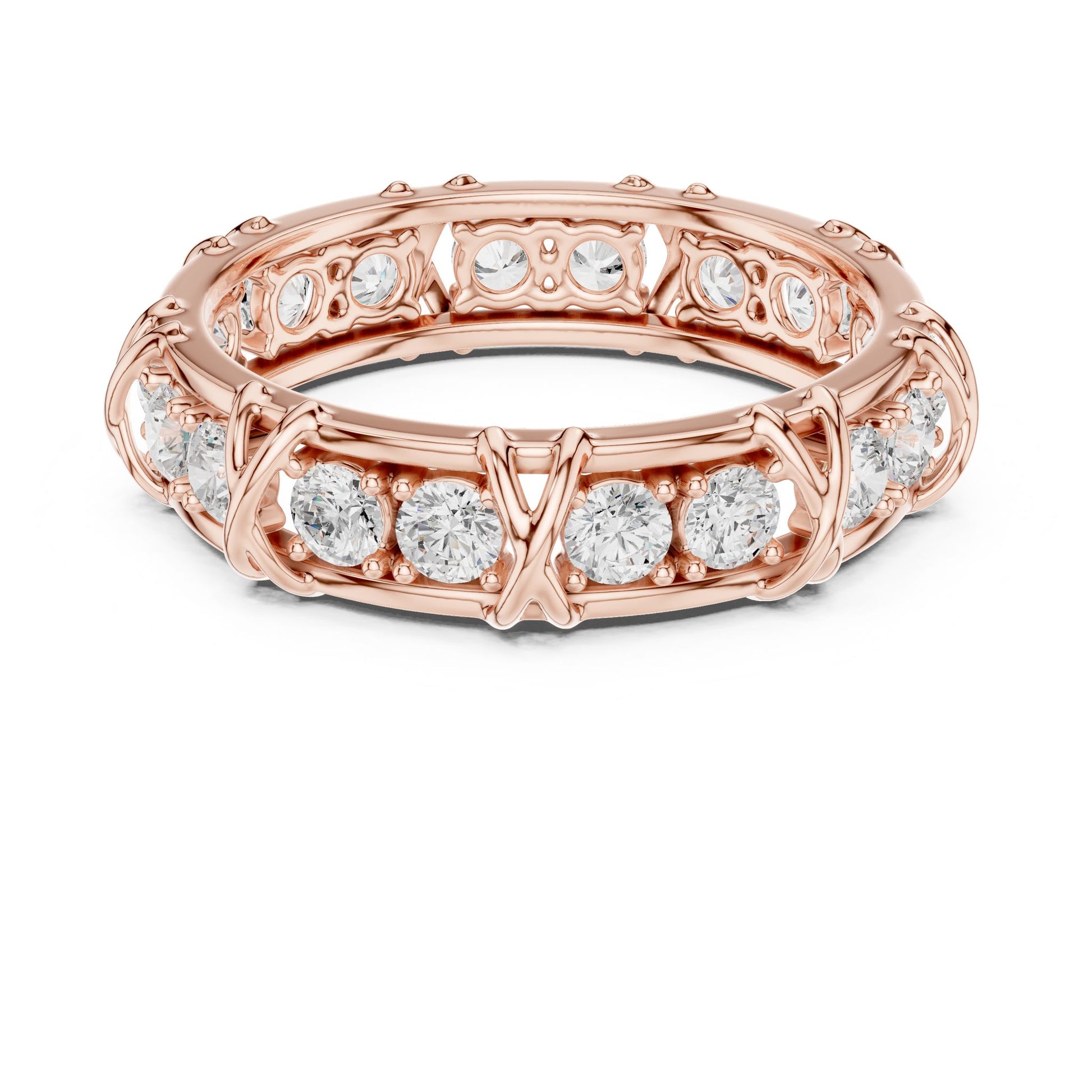 Men's Round Lab Grown Diamond Vintage Ring