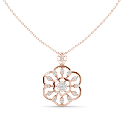 Round Lab Grown Diamond Vintage Pendant
