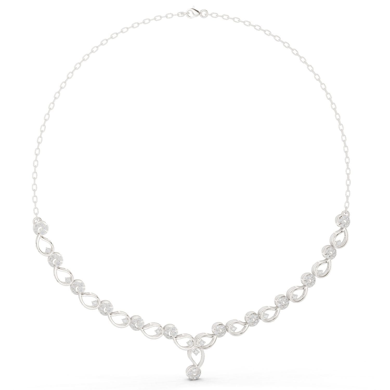 Round Lab Grown Diamond Vintage Pendant