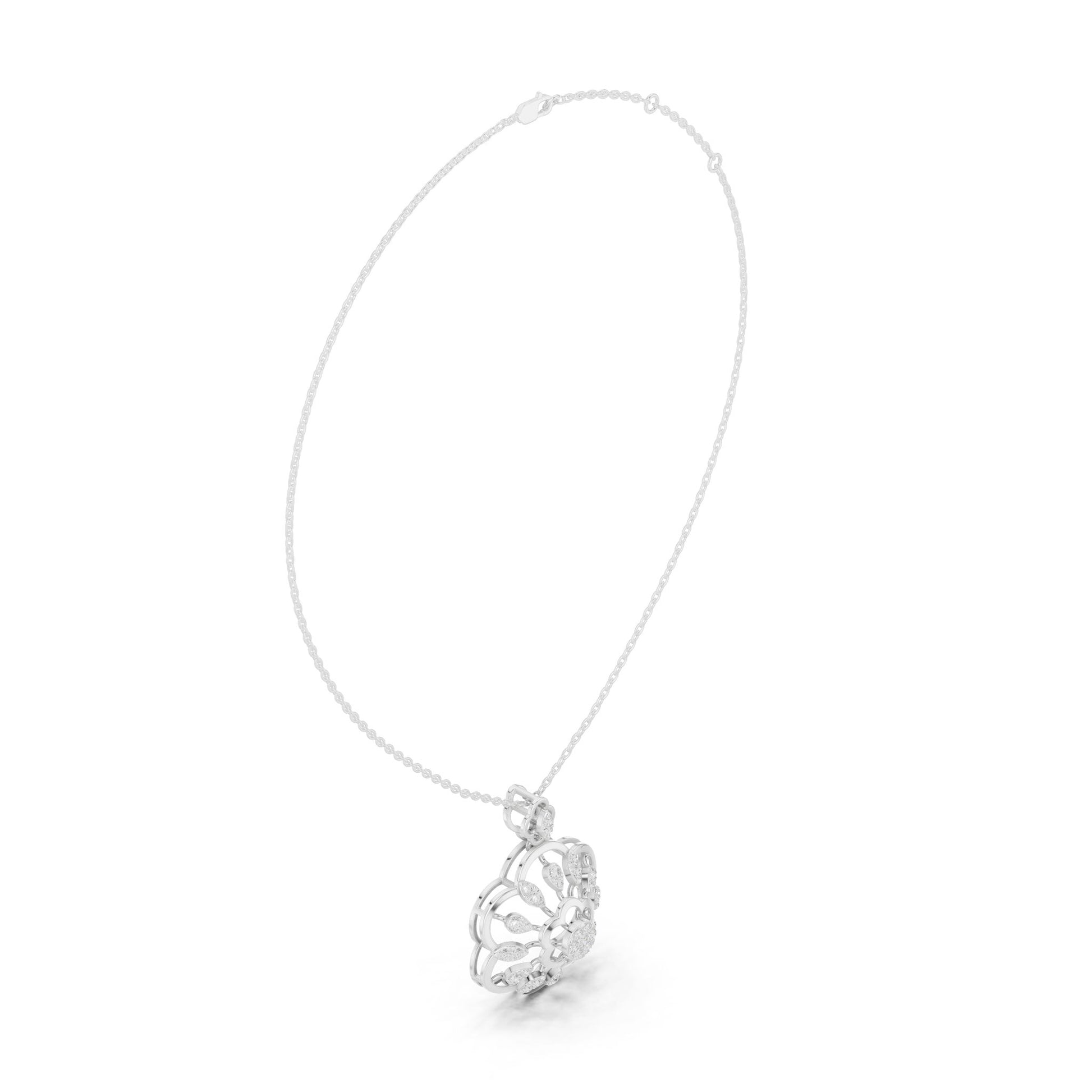 Round Lab Grown Diamond Vintage Pendant