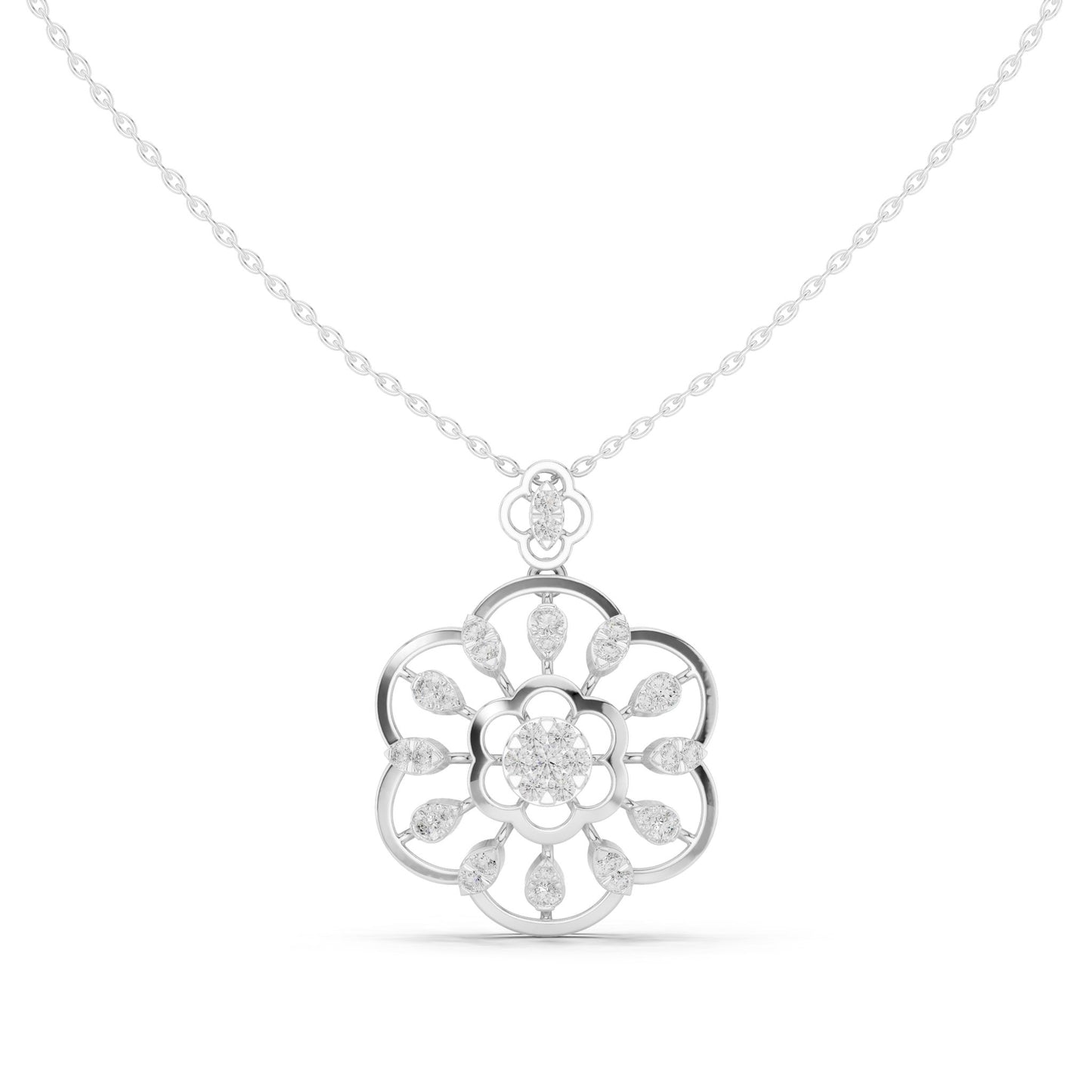 Round Lab Grown Diamond Vintage Pendant
