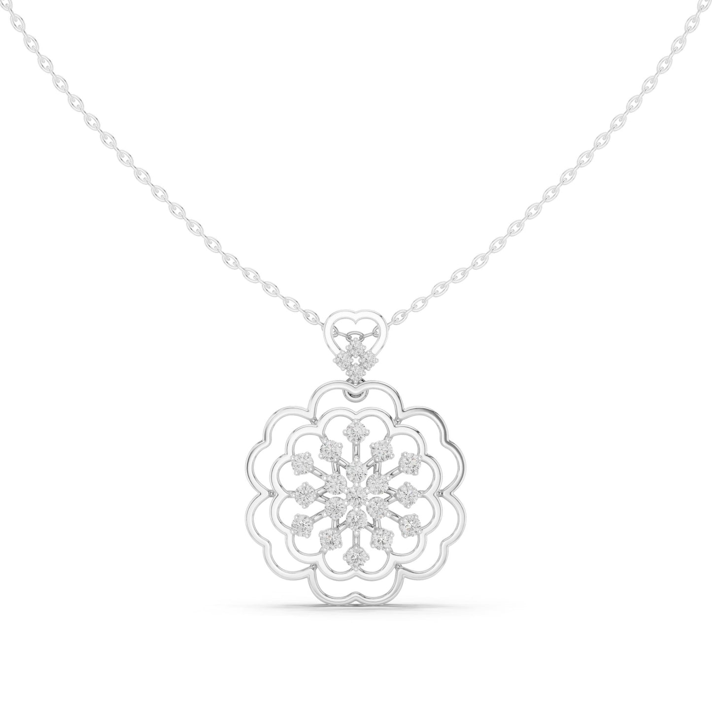 Round Lab Grown Diamond Vintage Pendant