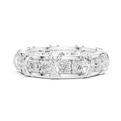 Men's Round Lab Grown Diamond Vintage Ring