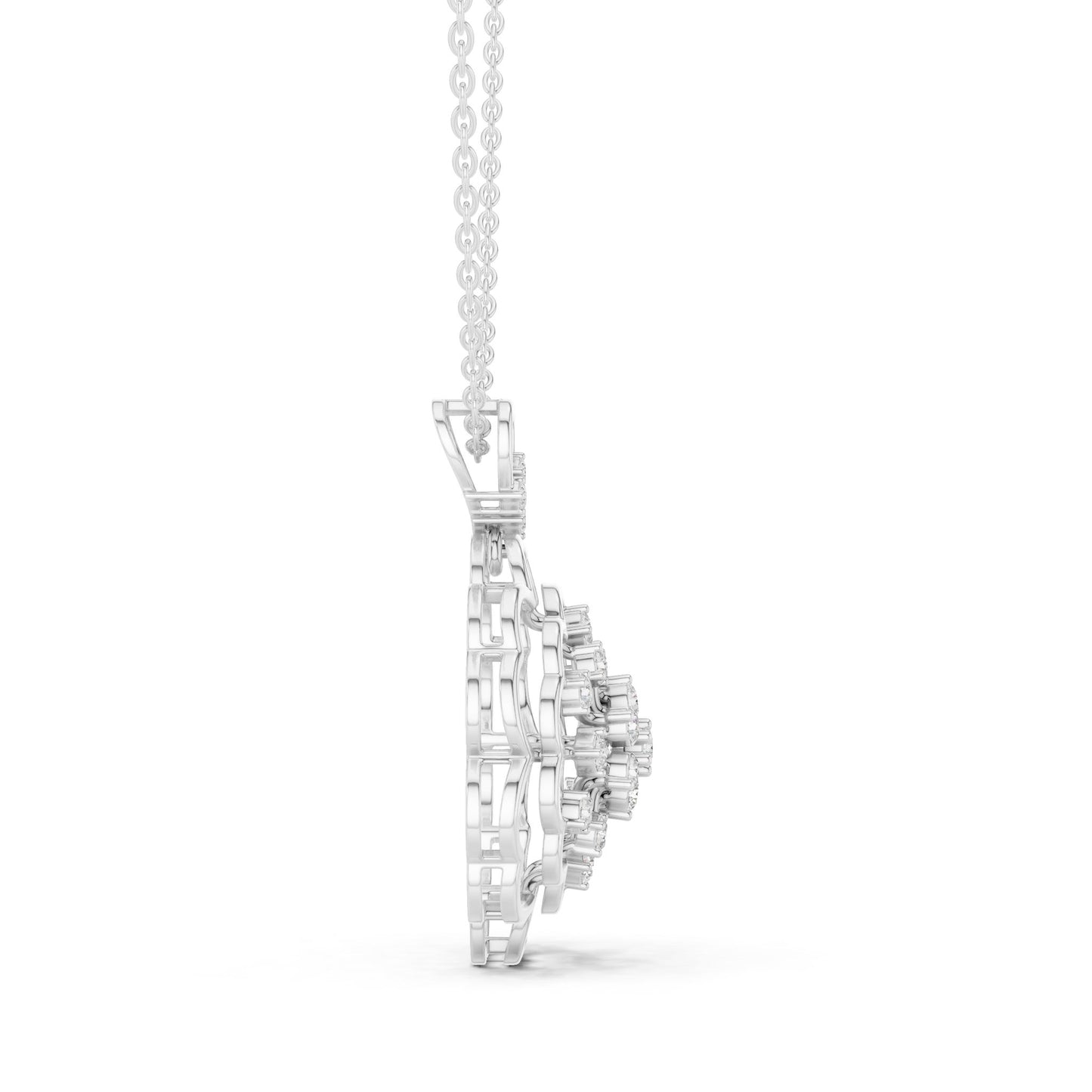 Round Lab Grown Diamond Vintage Pendant