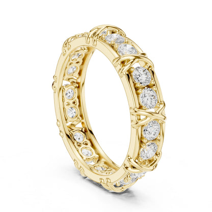 Men's Round Lab Grown Diamond Vintage Ring