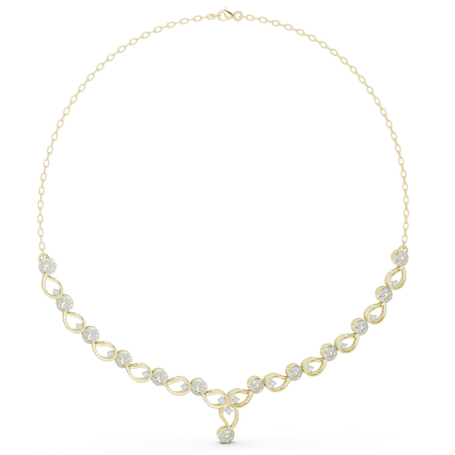Round Lab Grown Diamond Vintage Pendant