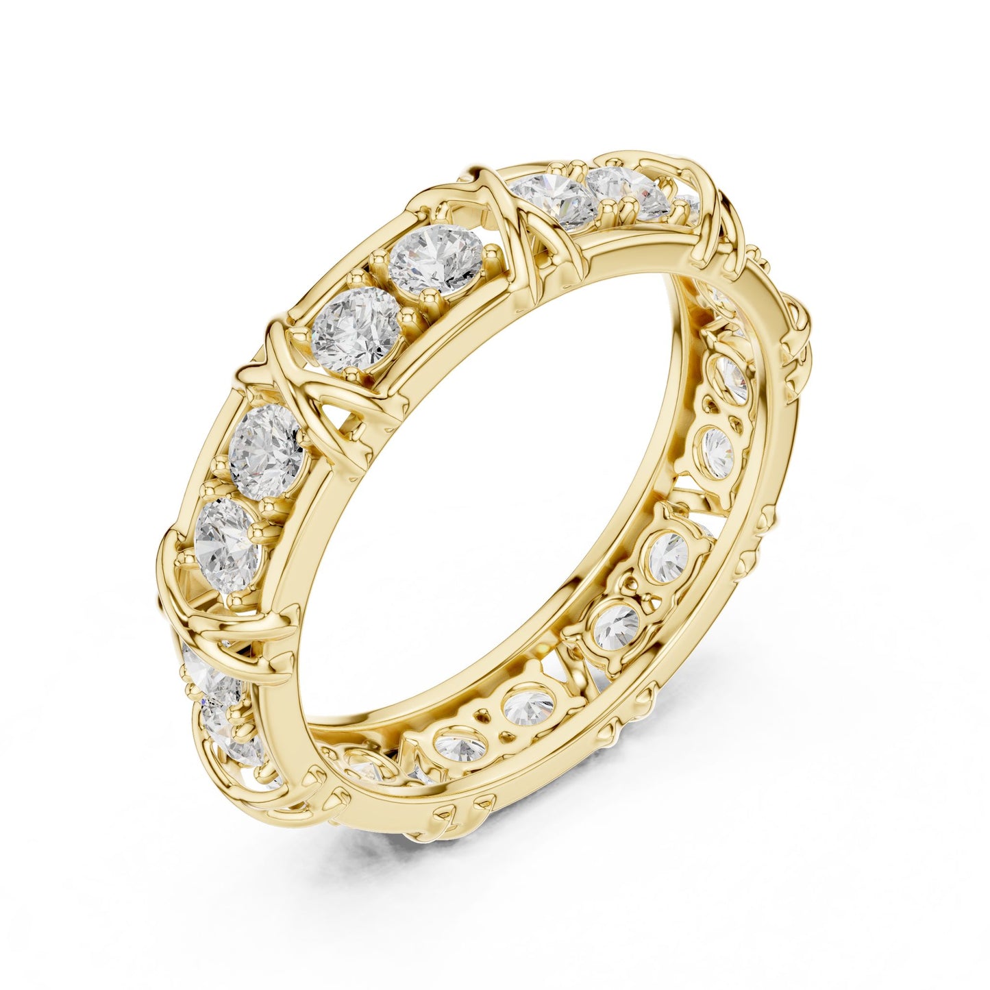 Men's Round Lab Grown Diamond Vintage Ring