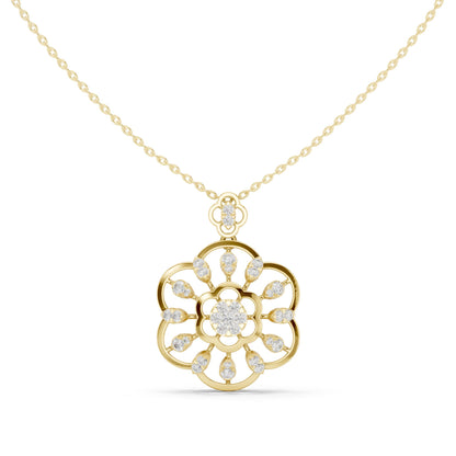 Round Lab Grown Diamond Vintage Pendant