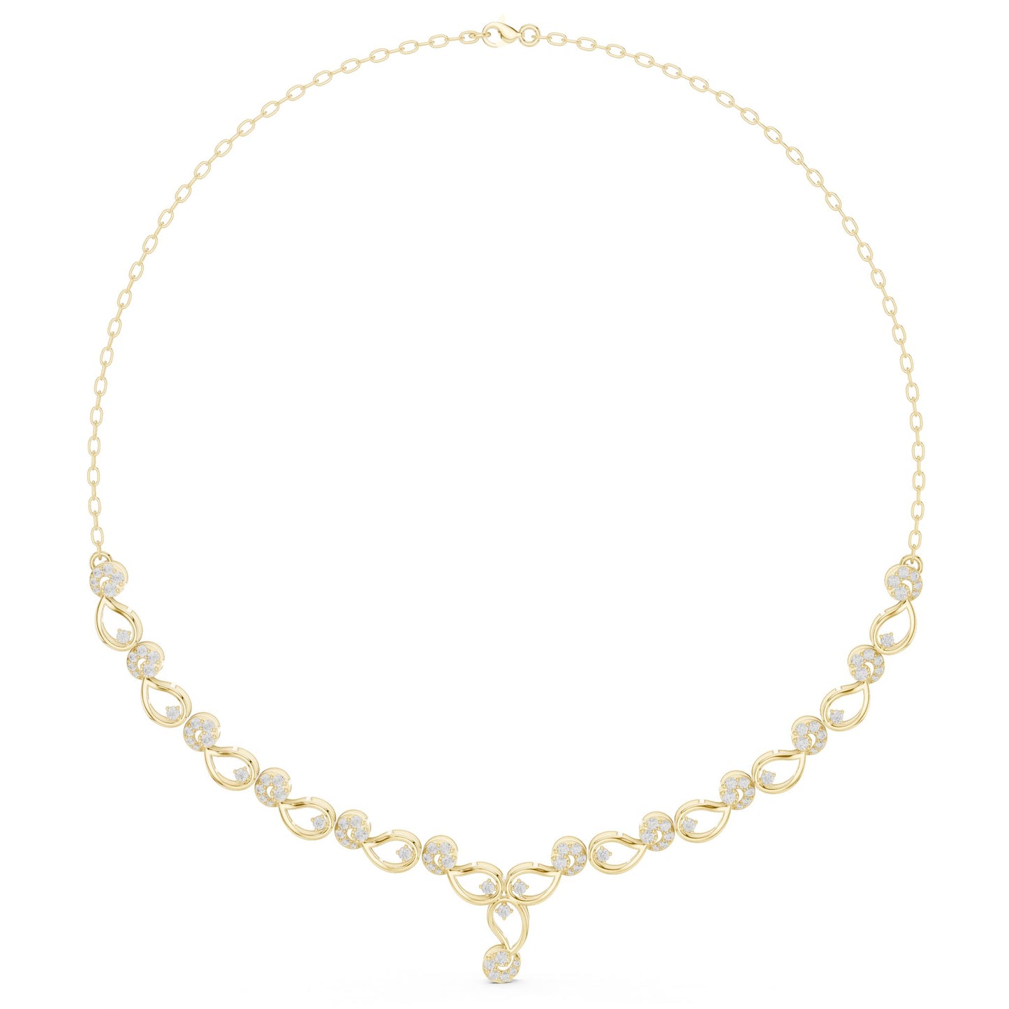 Round Lab Grown Diamond Vintage Pendant