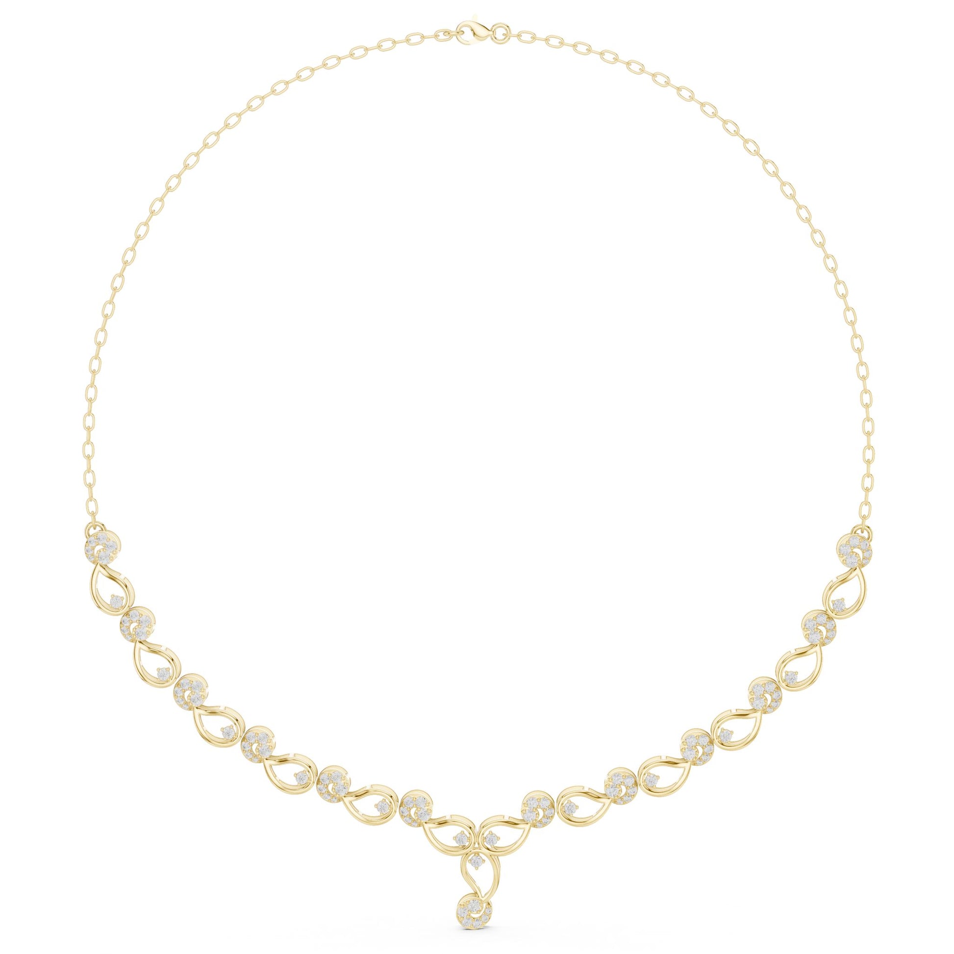 Round Lab Grown Diamond Vintage Pendant