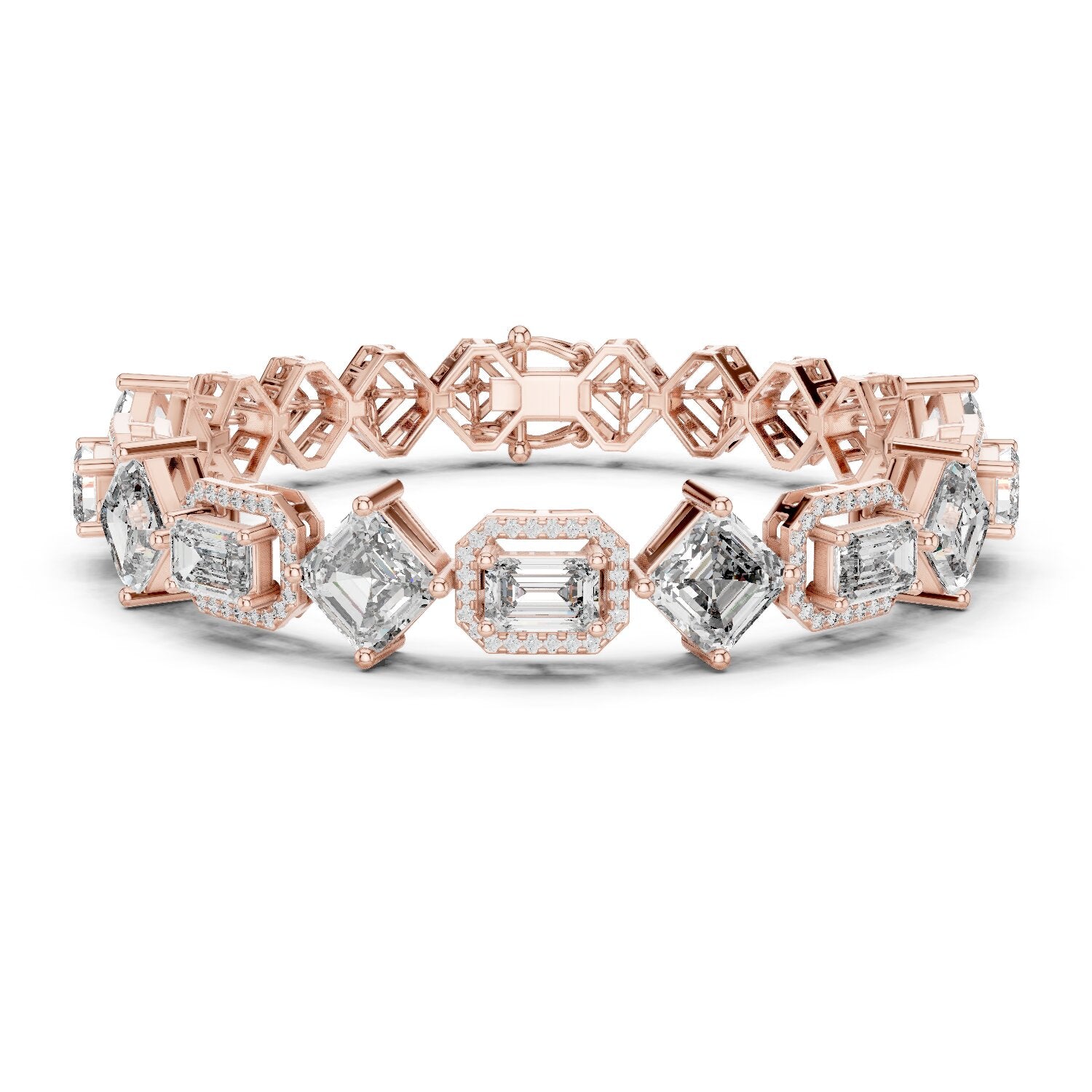 Emerald Tennis Lab Grown Diamond Bracelet