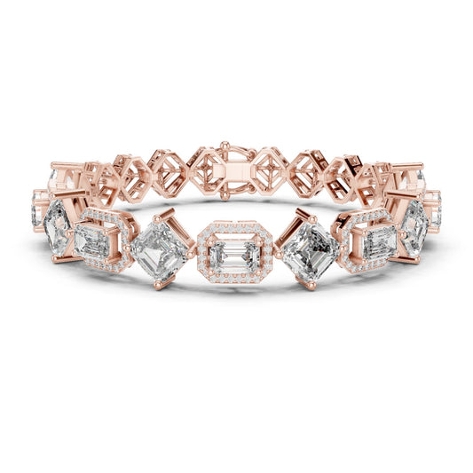 Emerald Tennis Lab Grown Diamond Bracelet