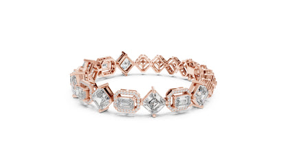 Emerald Tennis Lab Grown Diamond Bracelet