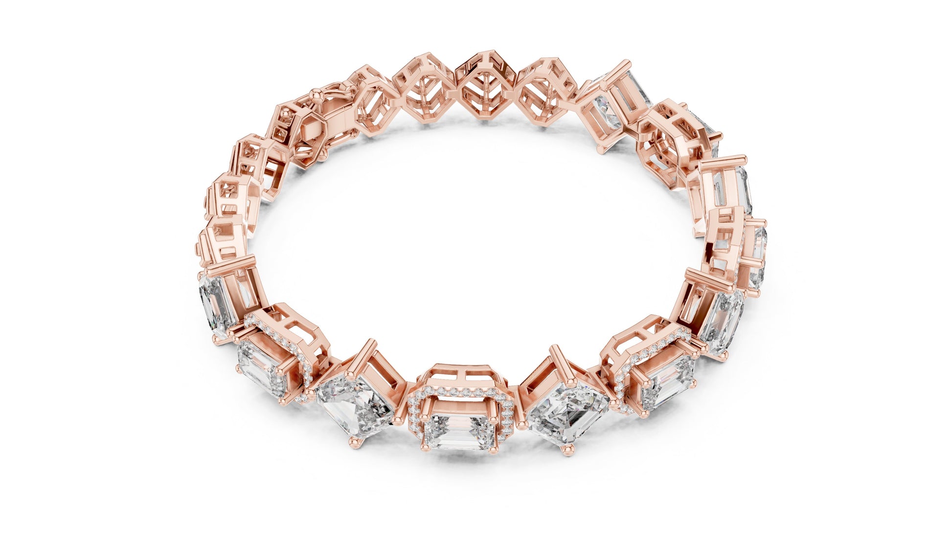 Emerald Tennis Lab Grown Diamond Bracelet