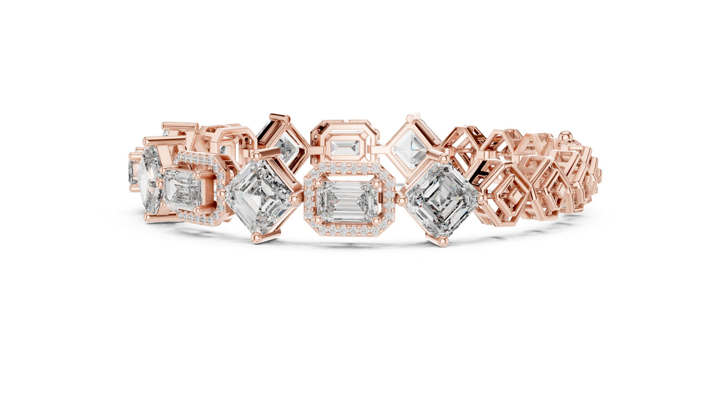 Emerald Tennis Lab Grown Diamond Bracelet