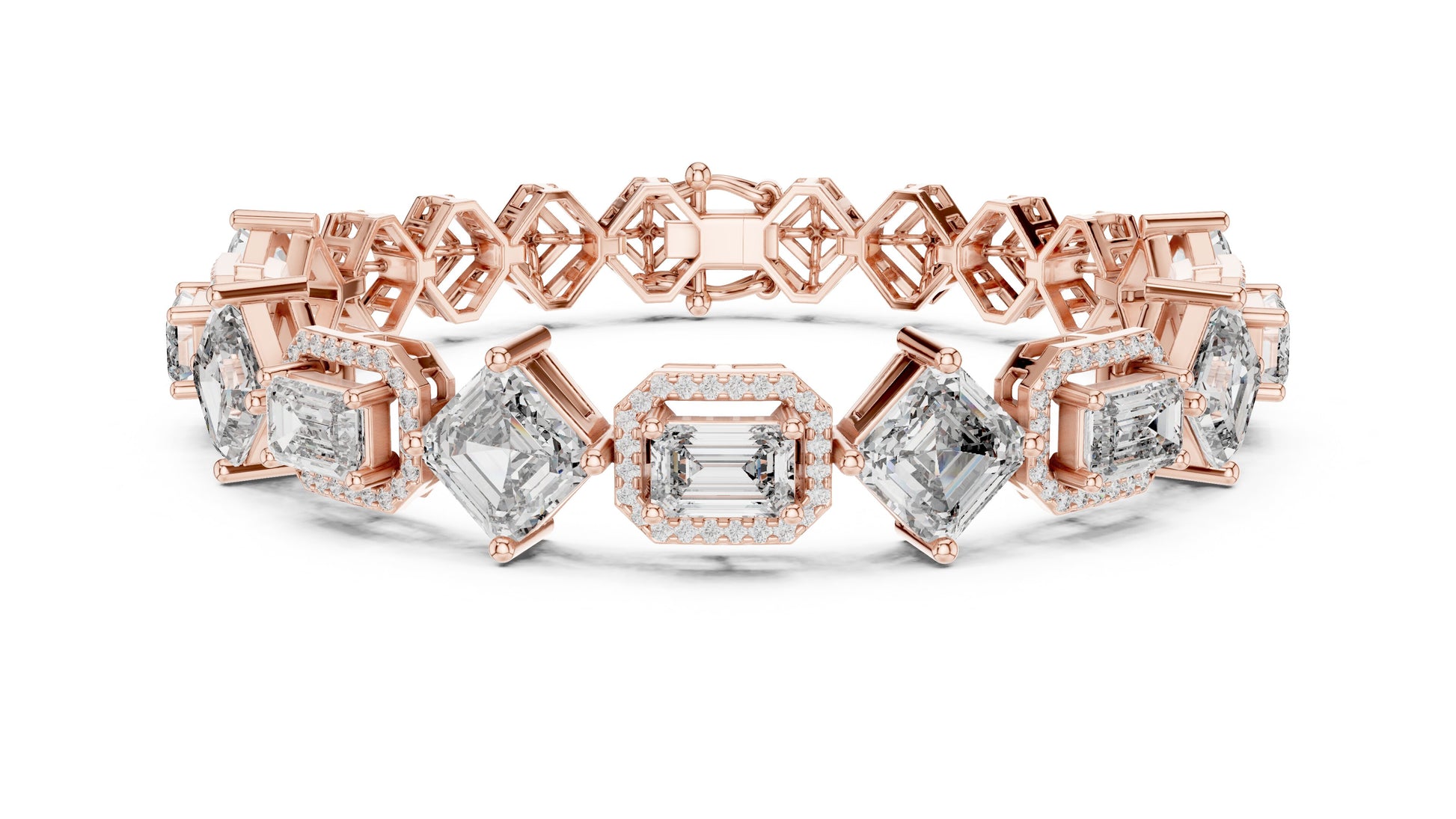 Emerald Tennis Lab Grown Diamond Bracelet