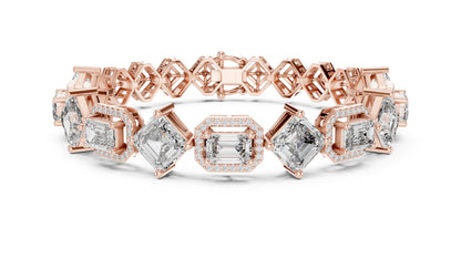 Emerald Tennis Lab Grown Diamond Bracelet