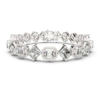 Emerald Tennis Lab Grown Diamond Bracelet