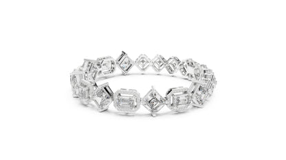 Emerald Tennis Lab Grown Diamond Bracelet