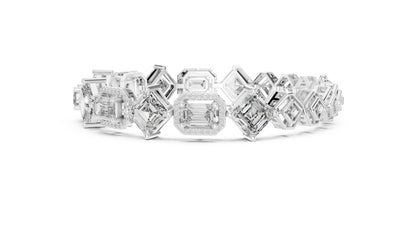 Emerald Tennis Lab Grown Diamond Bracelet