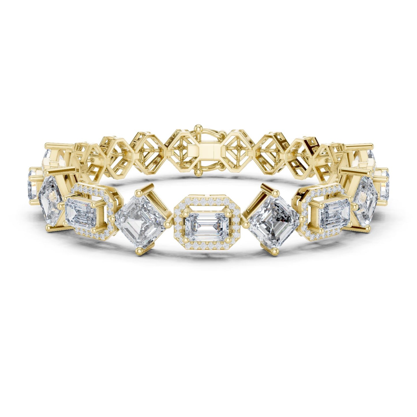 Emerald Tennis Lab Grown Diamond Bracelet