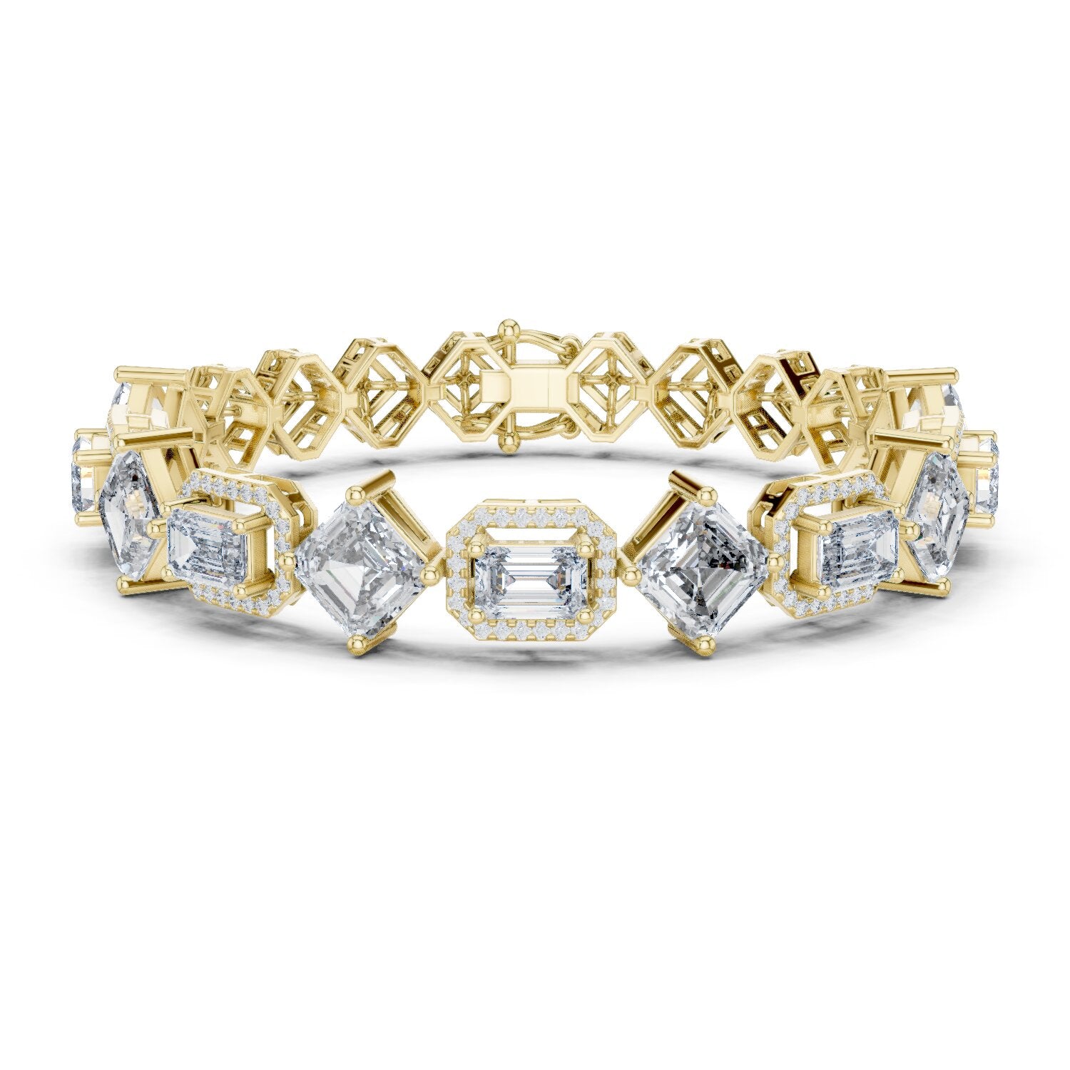 Emerald Tennis Lab Grown Diamond Bracelet