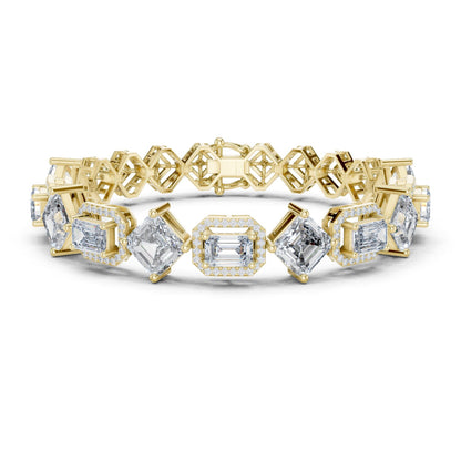 Emerald Tennis Lab Grown Diamond Bracelet
