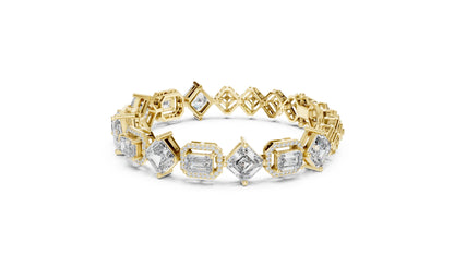 Emerald Tennis Lab Grown Diamond Bracelet