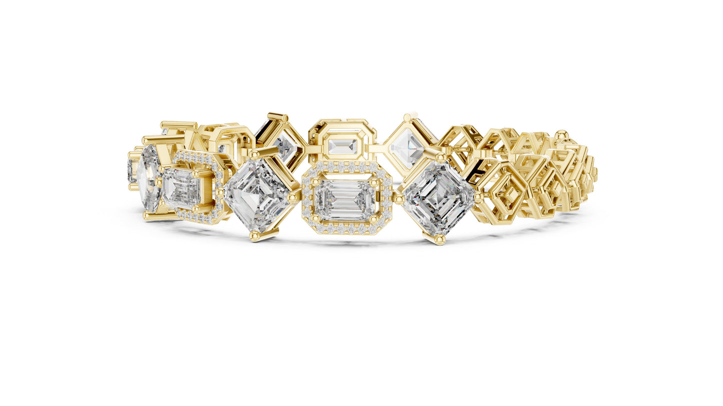 Emerald Tennis Lab Grown Diamond Bracelet