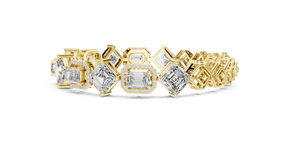 Emerald Tennis Lab Grown Diamond Bracelet
