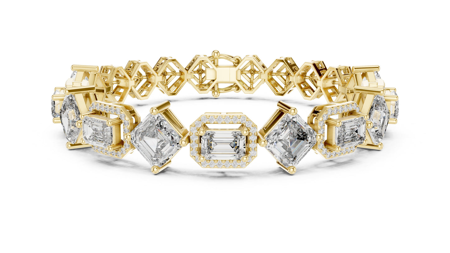 Emerald Tennis Lab Grown Diamond Bracelet