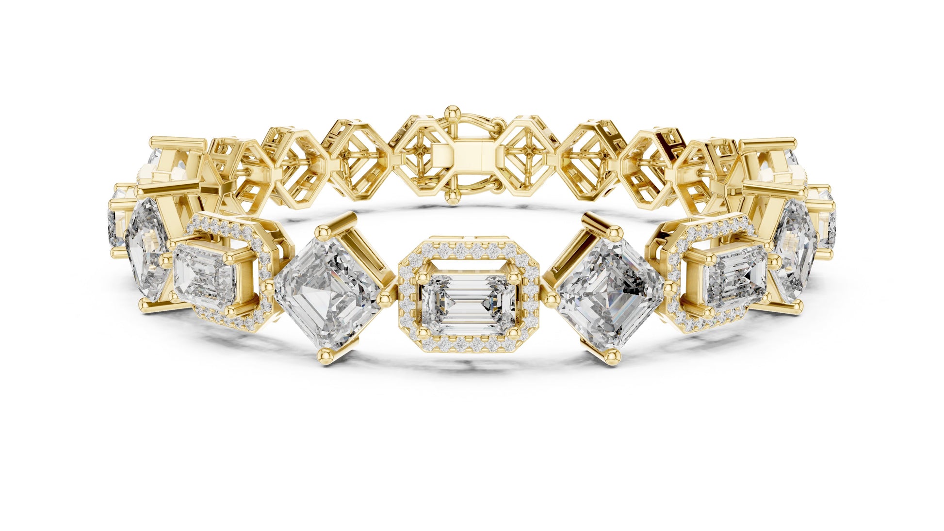 Emerald Tennis Lab Grown Diamond Bracelet