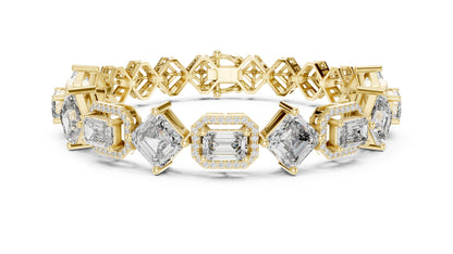 Emerald Tennis Lab Grown Diamond Bracelet