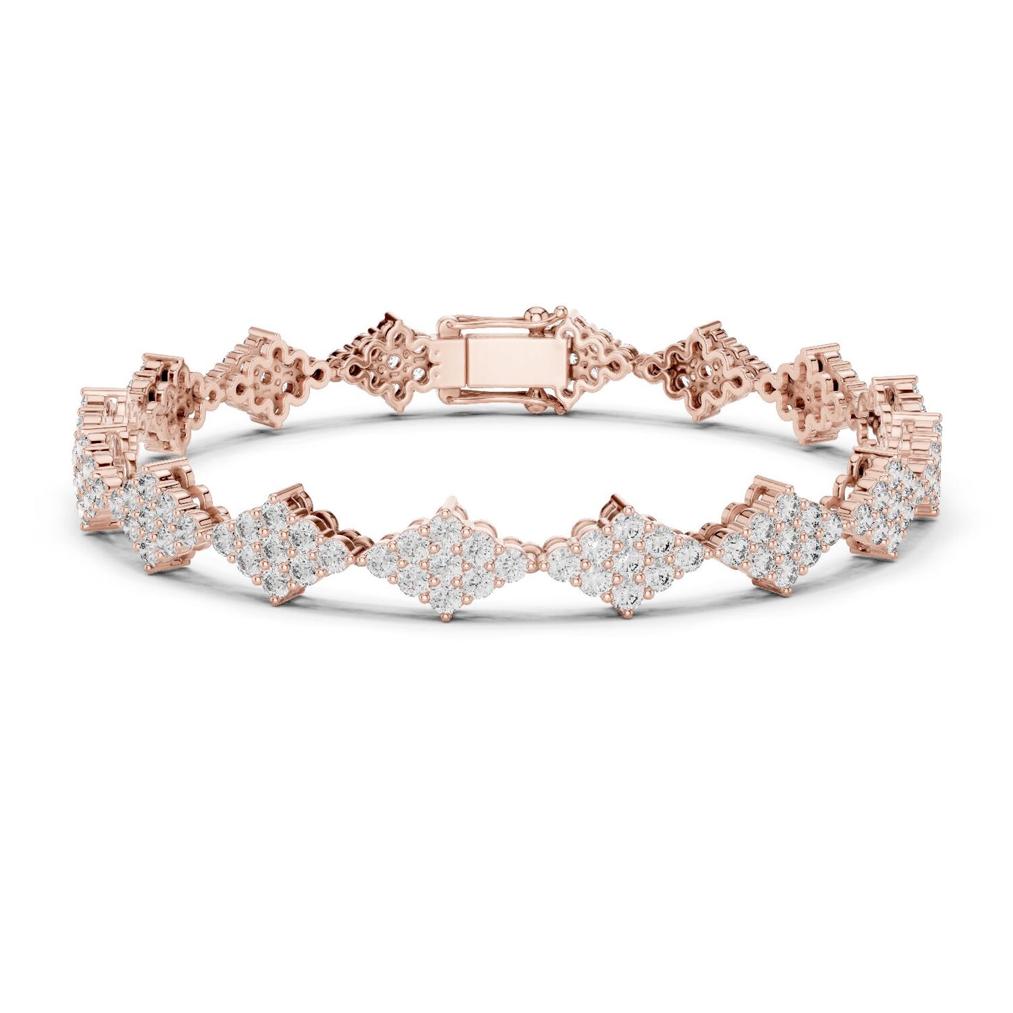 Round Cluster Lab Grown Diamond Bracelet