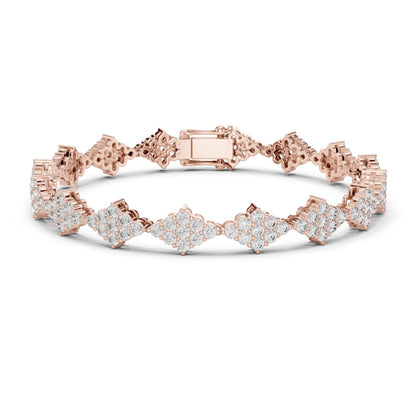 Round Cluster Lab Grown Diamond Bracelet