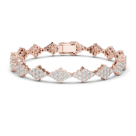 Round Cluster Lab Grown Diamond Bracelet