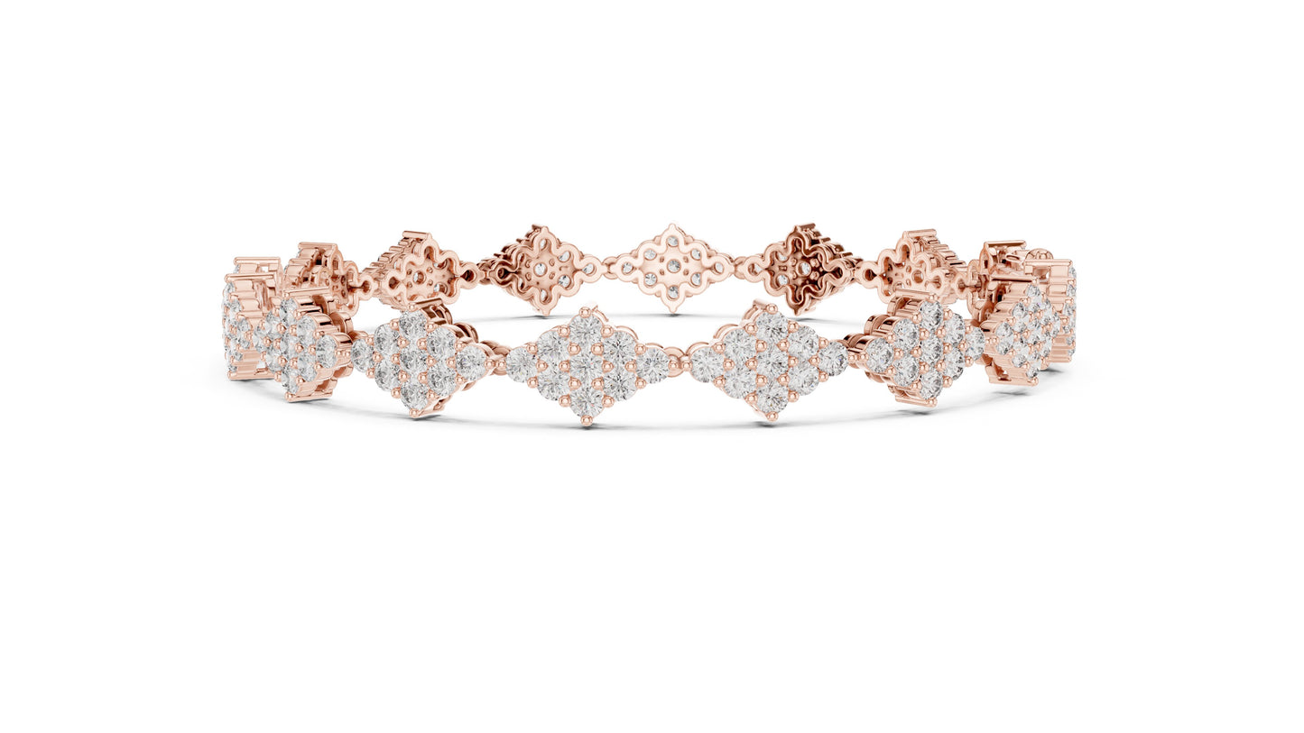 Round Cluster Lab Grown Diamond Bracelet