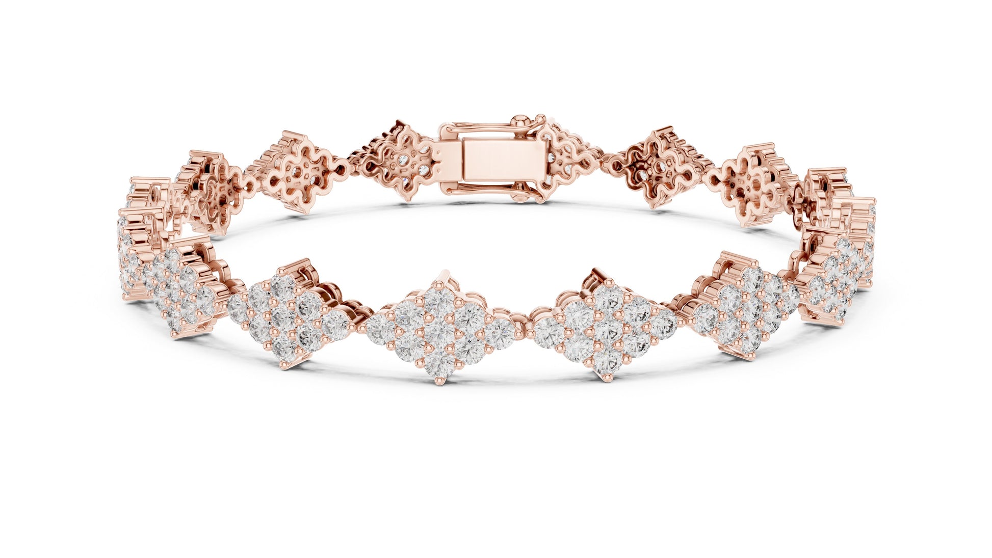 Round Cluster Lab Grown Diamond Bracelet