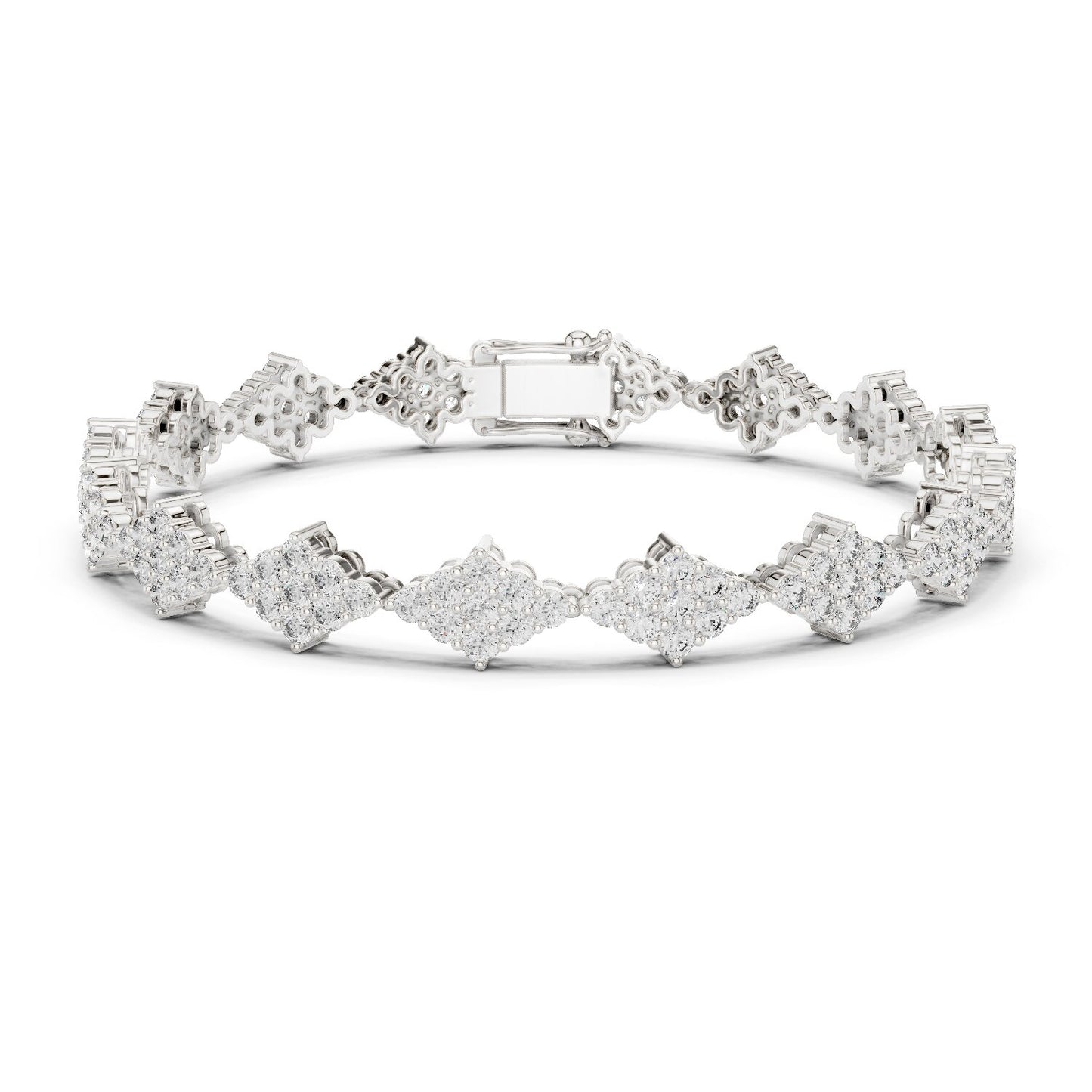 Round Cluster Lab Grown Diamond Bracelet