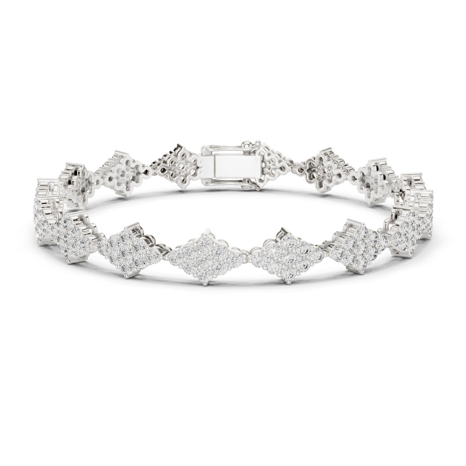 Round Cluster Lab Grown Diamond Bracelet