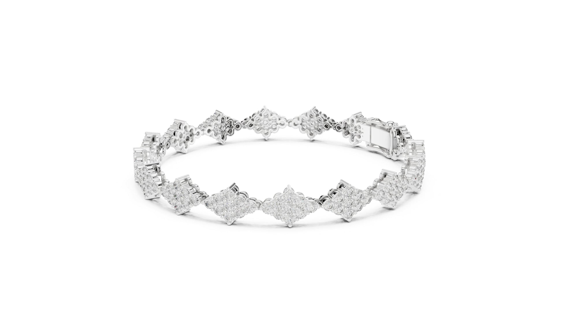 Round Cluster Lab Grown Diamond Bracelet