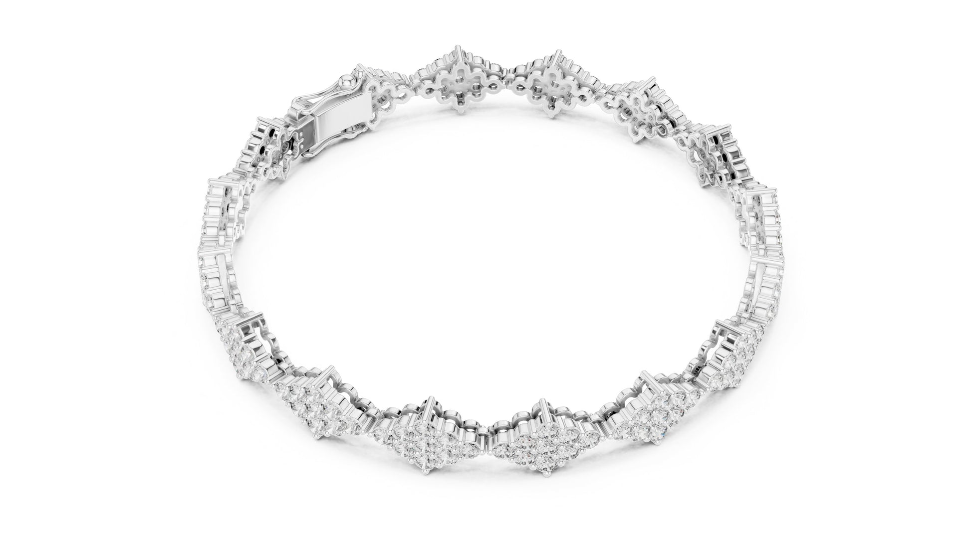 Round Cluster Lab Grown Diamond Bracelet