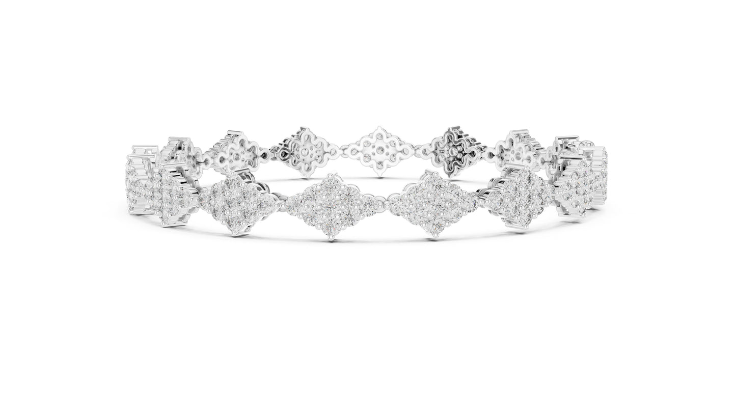 Round Cluster Lab Grown Diamond Bracelet