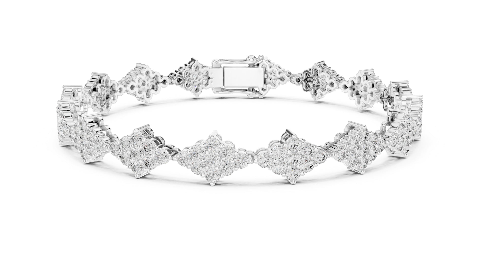 Round Cluster Lab Grown Diamond Bracelet