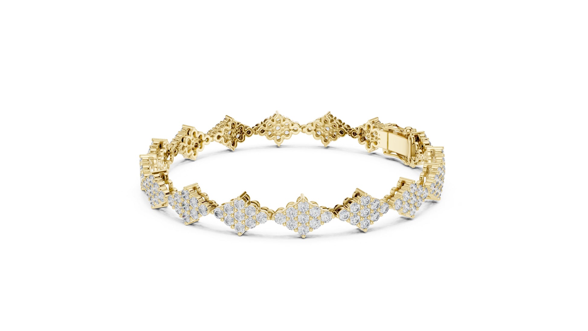 Round Cluster Lab Grown Diamond Bracelet