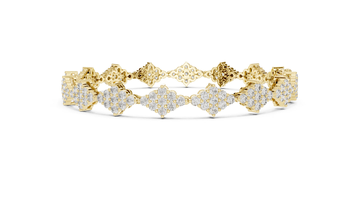 Round Cluster Lab Grown Diamond Bracelet