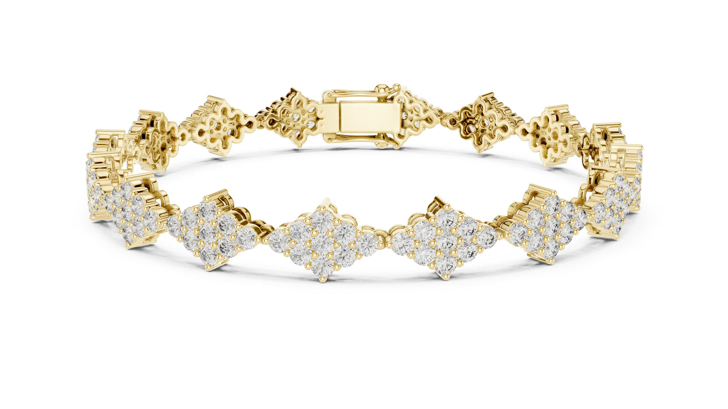 Round Cluster Lab Grown Diamond Bracelet