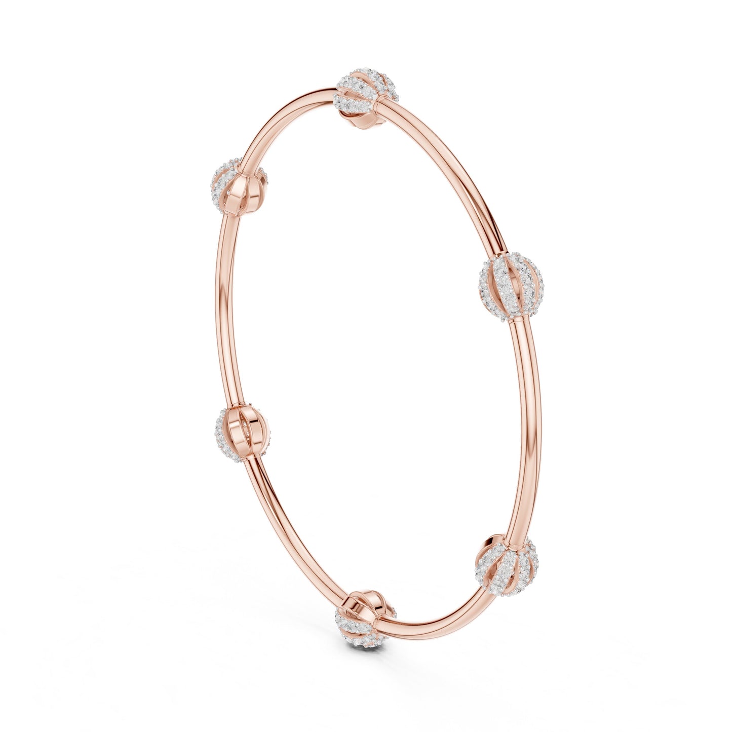 Round Bangle Lab Grown Diamond Bracelet