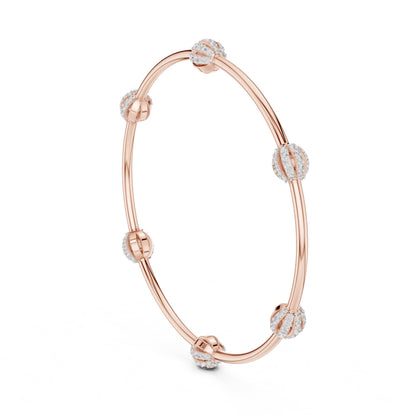 Round Bangle Lab Grown Diamond Bracelet
